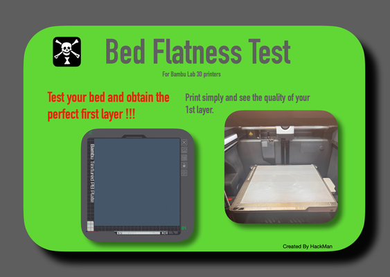 bed flatness test p x series by hackman 3d printer models adhesion calibration lit plan 3d print model - Mito3D