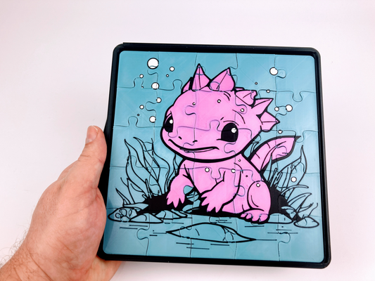 3d puzzle axolotl by 3dnestcz spielzeuge spiele rätsel spielzeug kinder kind tier wasser 3d print model - Mito3D