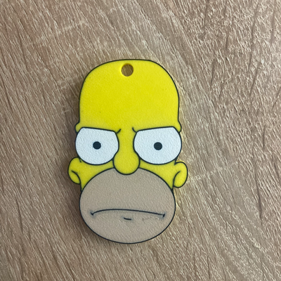 homer simpson keychain by jakubhroch art signs & logos simpsons 3d print model - Mito3D