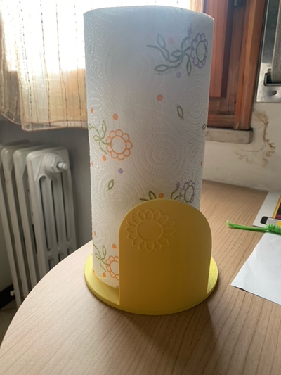 cozinha lista suporte porta papel girassol by vittorio iadarol casa decoração rolo toalha acessórios papéis ficar pé 3d print model - Mito3D