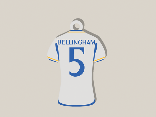 jude bellingham réel madrid cf shirt porte clés by argrafic3d outils gadgets hala idée cadeau santiagobernabeu 3d print model - Mito3D