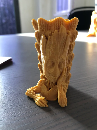 baby groot vase or pencil holder by originalprusamk3 household office file stl prusa 3d print model - Mito3D