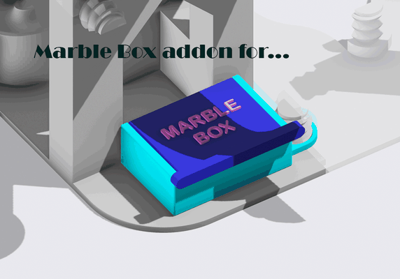 marble run 003 box sliding lid addon by mplusm toys & games component extension marblerun expansion 3d print model - Mito3D