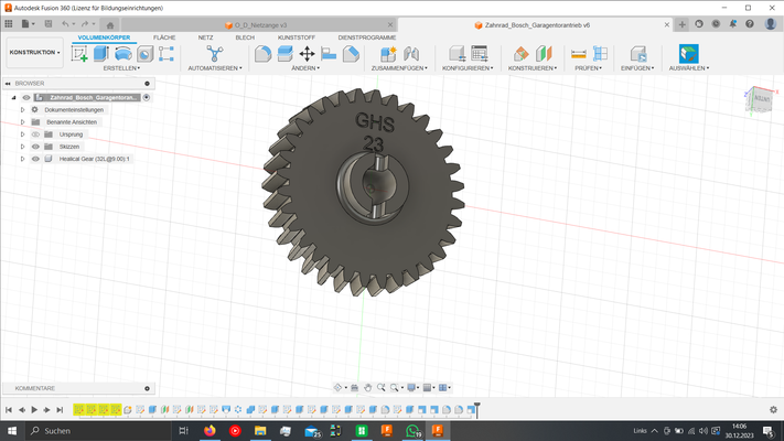 bosch garage door gear by georghochstrasser hobby & diy electronics repair 3d print model - Mito3D