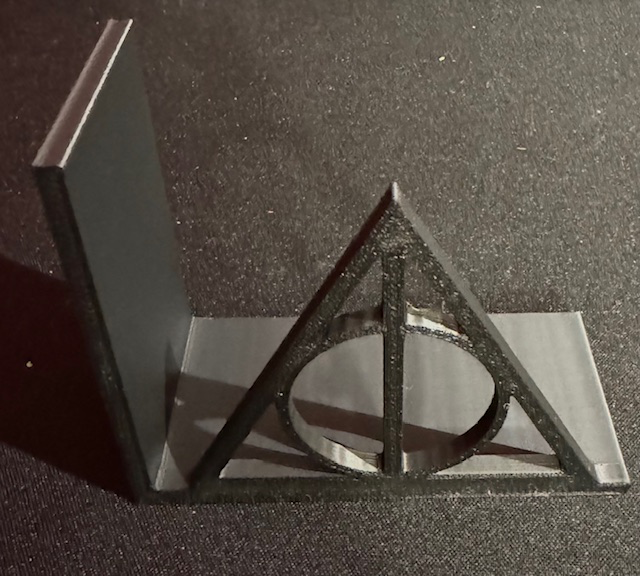 deathly hollow harry potter bookend by hackman art models hollows book bookmark hallows deathlyhallows deathlyhollows livre 3D print model - Mito3D