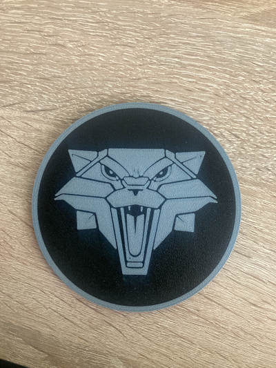 witcher school of cat coaster by jakubhroch art signs & logos 3d print model - Mito3D