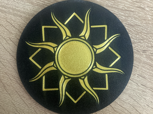 witcher nilfgaard sun coaster by jakubhroch art signs & logos 3d print model - Mito3D