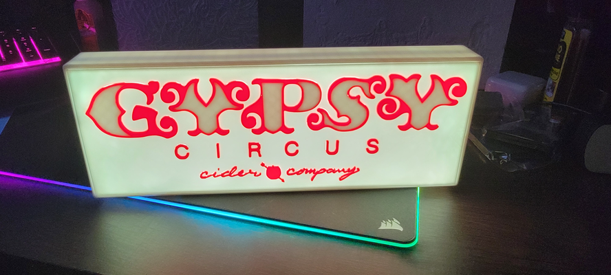 gypsy circus cider lightbox by cruizincris2006 art signs & logos apple hard 3d print model - Mito3D