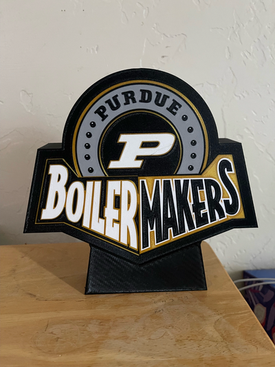 purdue universität licht box by amp igitt kunst zeichen logos 3d print model - Mito3D