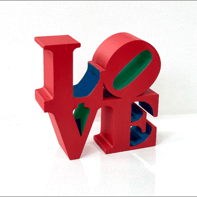 liebe statue stil of robert indiana skulptur valentinstag geschenk by kndesigns3d kunst skulpturen 3d print model - Mito3D