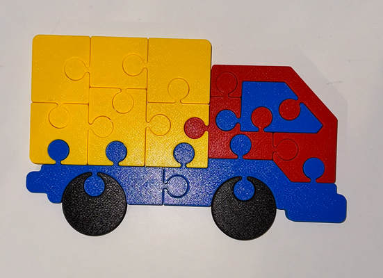 camion formazione scolastica puzzle ragazzi by michal 3dtisk giocattoli giochi gioco 3d print model - Mito3D