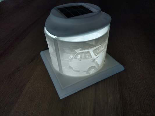 stand lithophan bilder solar led lamp by grünschnabel kunst modelle box led lampe 3d print model - Mito3D