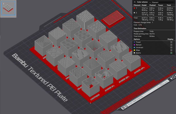 clairsemé remplissage comparaisons by percula37 art modèles 3d print model - Mito3D