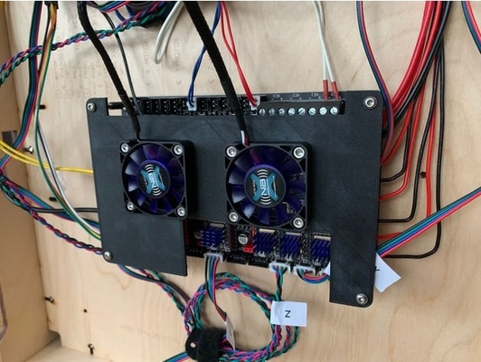 btt polvo v1 1 ventilador monte remixado by cteipen 3d impressora acessórios mcu bigtreetech painel controle noiseblocker 3d print model - Mito3D