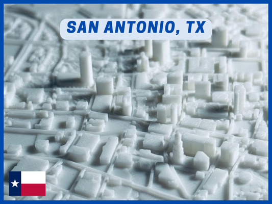 san antonio tx minúsculo 3d ciudad by 3dfolio miniaturas mini texas escala pueblo centro in escapar satx zona miniatura paisaje urbano stl 3d print model - Mito3D