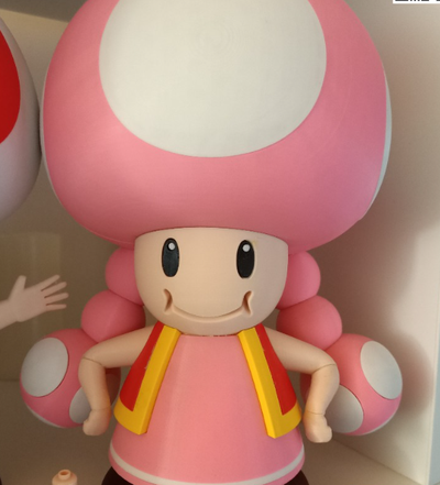 toadette super mario remixato by mrgnalmente giocattoli giochi personaggi rospo pesca 3d print model - Mito3D