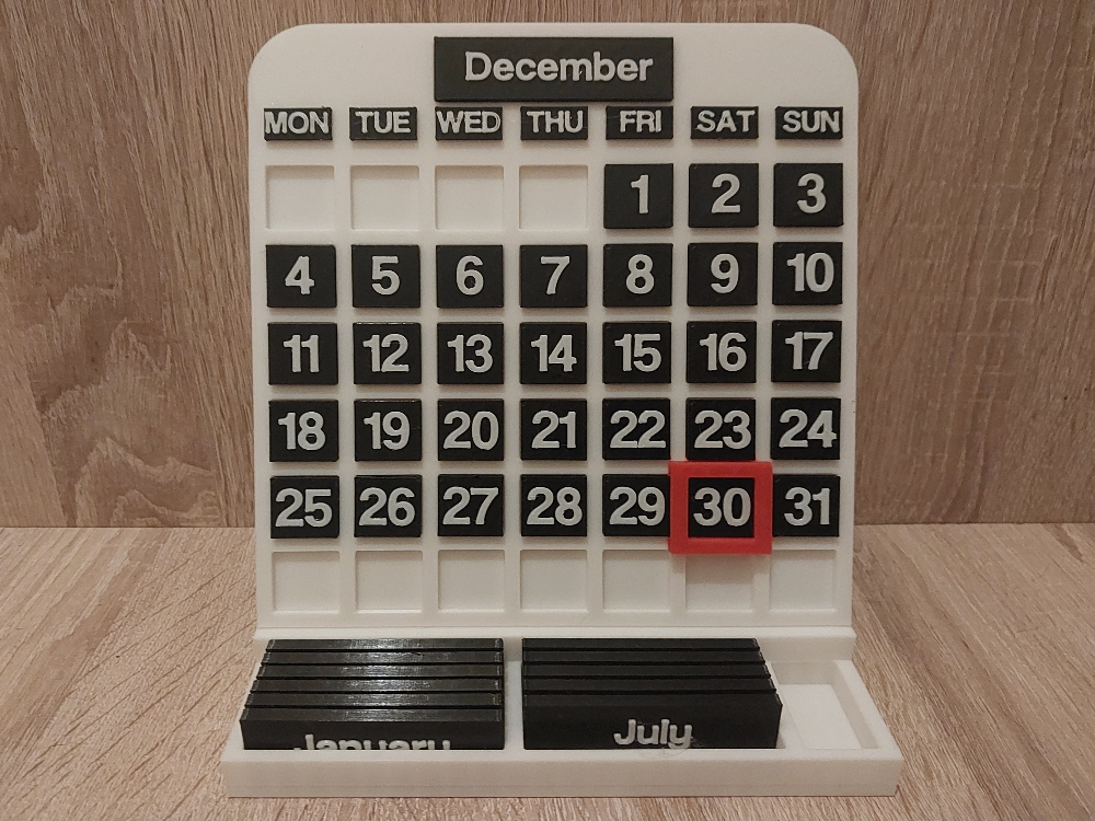 schreibtisch kalender schreibtisch kalender by becks86 haushalt büro 3D print model - Mito3D