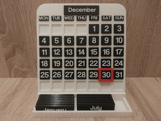 schreibtisch kalender schreibtisch kalender by becks86 haushalt büro 3d print model - Mito3D