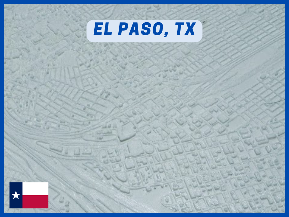 el paso tx pequeno 3d cidade by 3dfolio miniaturas texas méxico telhas mini escala cidade estradas edifícios centro principal estrada fronteira miniatura mínimo minamilista 3D print model - Mito3D