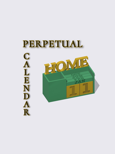 perpetual calendar - home idea by argrafic3d household office giftidea newyear decoration 3d print model - Mito3D