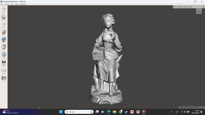 antique figure dame paquet by nicolas art sculptures figurine boîte 3d print model - Mito3D