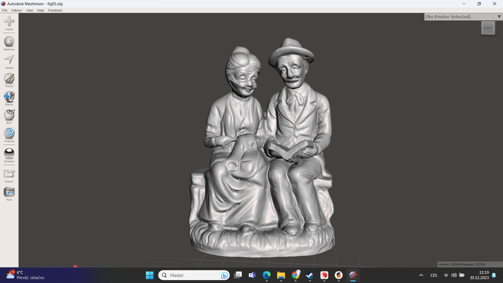 antique figure an vieux couple banc by nicolas art sculptures figurine figurines porcelaine coupleamour train lire 3d print model - Mito3D