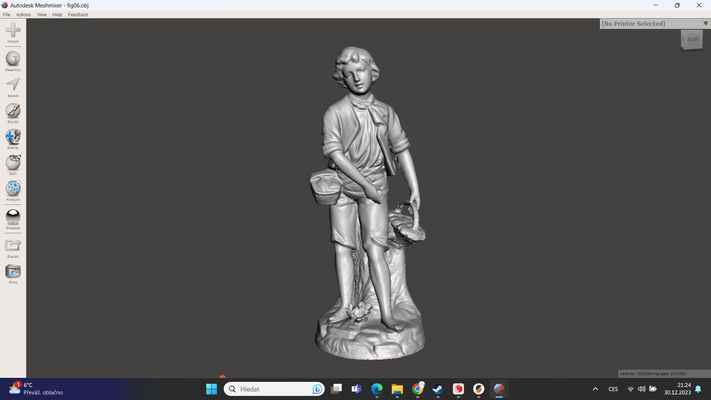 antik şekil adam a sepet by nikola vlasak sanat heykeller heykelcik erkekler porselen 3d print model - Mito3D