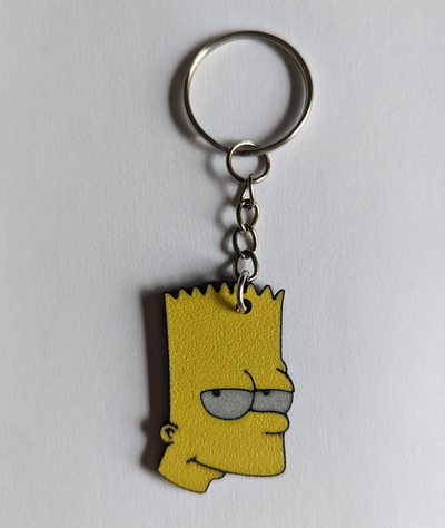 bart simpson llavero by krazi201 moda modelos simpsons springfield cadena accesorio 3d print model - Mito3D