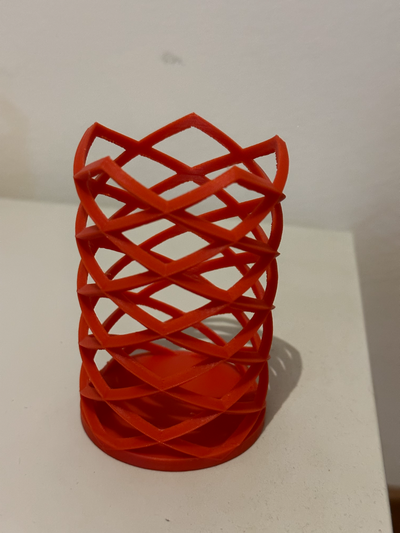 vaso spirale rauten by silviopastori78 kunst modelle designer haken 3d print model - Mito3D