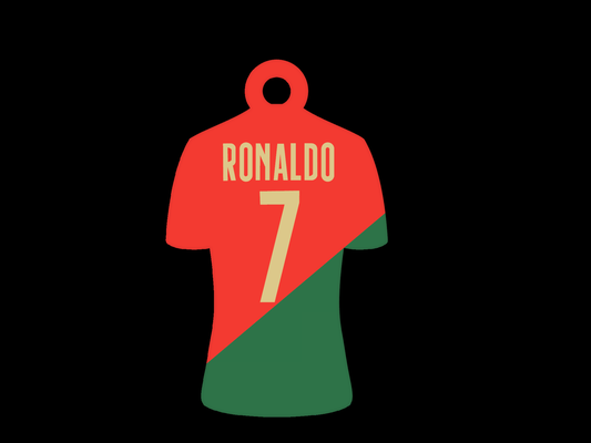 cristiano ronaldo portugal t-shirt keychain by argrafic3d tools gadgets cristianoronaldo cr7 football giftidea tshirt ams 3d print model - Mito3D