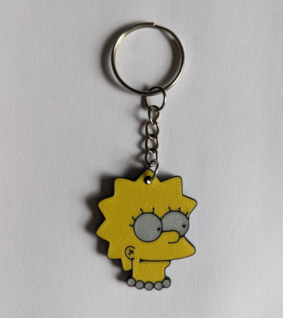 lisa simpson keychain by krazi201 fashion models simpsons accessory 3d print model - Mito3D