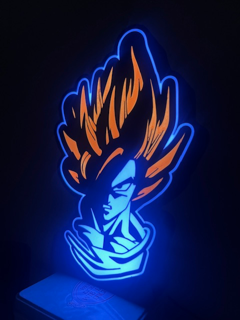 goku led lumière boîte by vitormhs art panneaux logos diorama 2024 sangoku dragon balle 3D print model - Mito3D