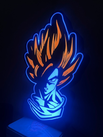 goku led lumière boîte by vitormhs art panneaux logos diorama 2024 sangoku dragon balle 3d print model - Mito3D