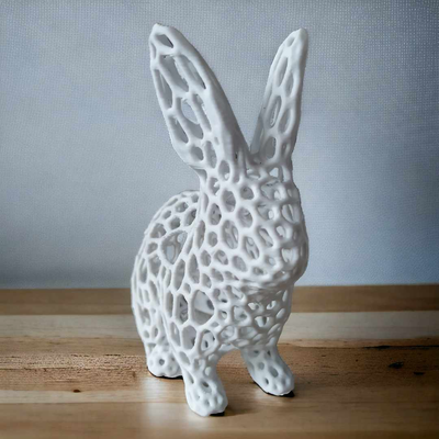 voronoi lapin by zédée art sculptures statue sculpture animal décoration mignonne compagnie pâques 3d print model - Mito3D