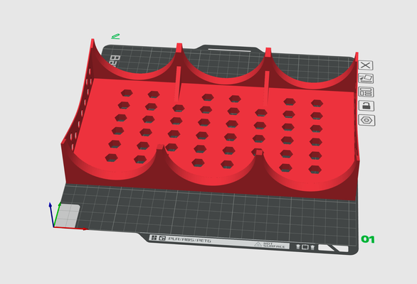 frigorifero vino bottiglia titolare supporto by terabite utensili organizzatori congelatore 3d print model - Mito3D