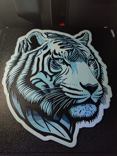 hueforge tiger face by snakegreen88 art signs & logos wallart walldecoration filamentpainting 3d print model - Mito3D