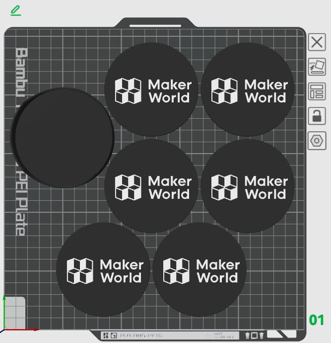 makerworld sottobicchiere by impronta domestico arredamento bevanda bottiglia bicchiere 3D print model - Mito3D