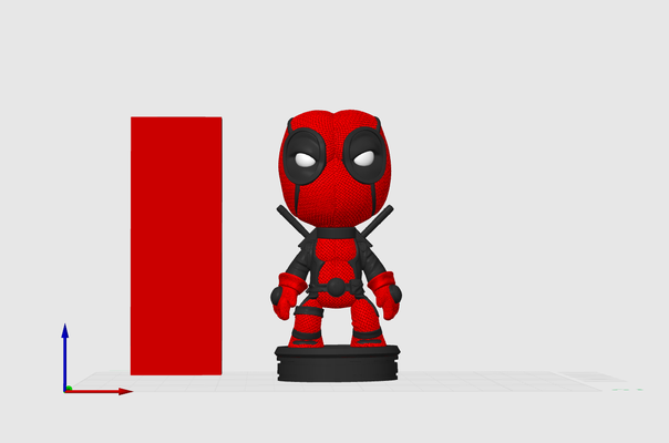 dead pool figure remixé by art sculptures merveille décor héros bandes dessinées anime fantaisie 3d print model - Mito3D