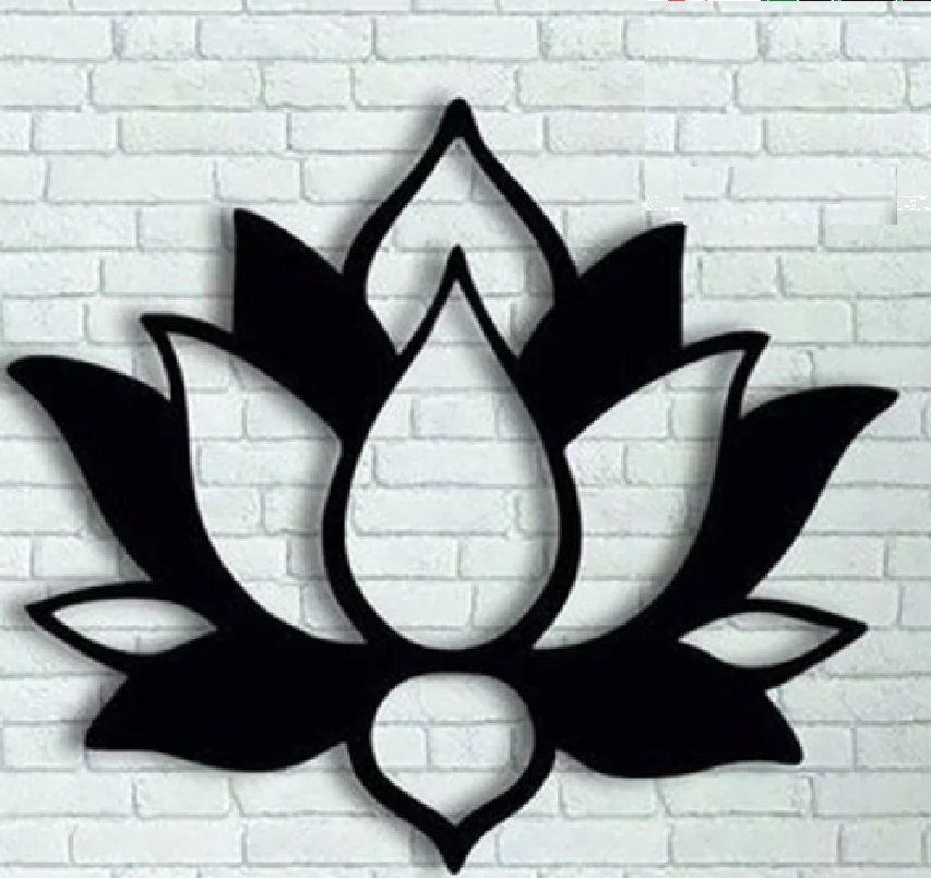 mur art lotus by maegu 2d tatouage fleur 3D print model - Mito3D