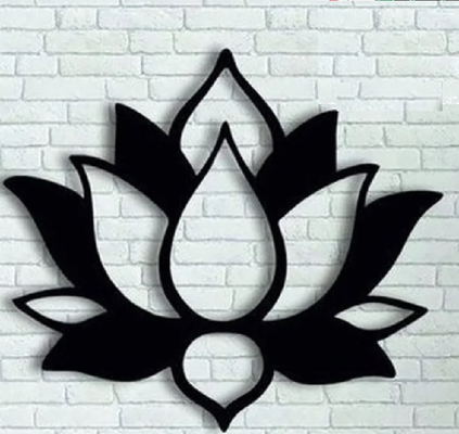 pared arte loto by maegu 2d tatuaje flor 3d print model - Mito3D