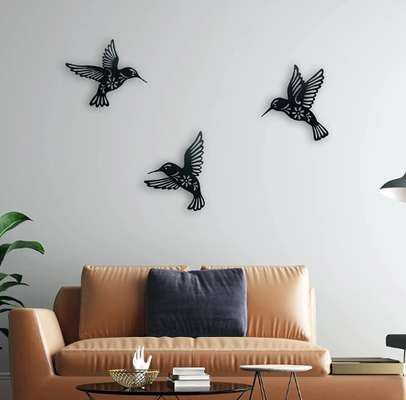 pared arte colibríes by maegu 2d colibrí tatuaje 3d print model - Mito3D