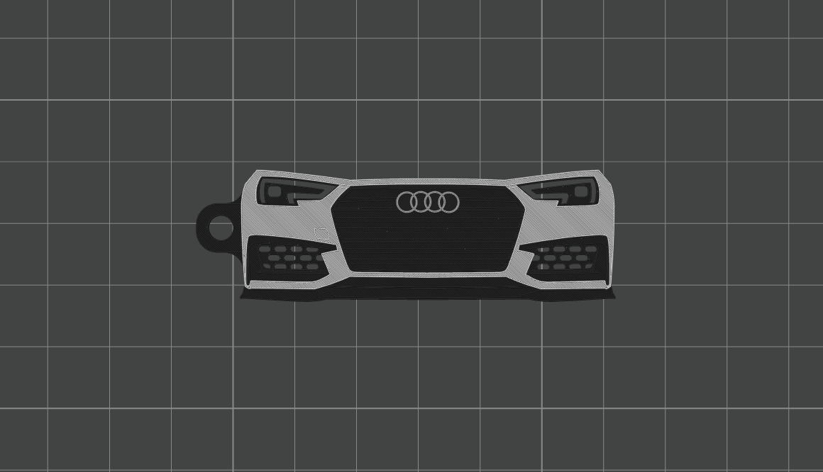 audi s4 b9 2017 by andy taupe art 2d voiture audis4 porte clés clé 3D print model - Mito3D