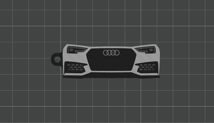 audi s4 b9 2017 by andy köstebek sanat 2d araba audis4 anahtarlık anahtar 3d print model - Mito3D