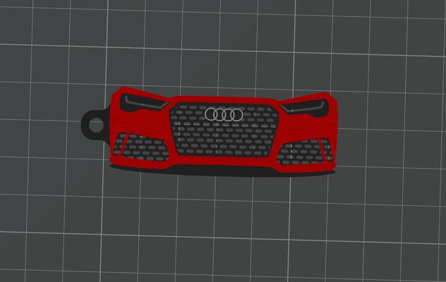 audi rs6 by andy köstebek sanat 2d araba audirler anahtar anahtarlık 3d print model - Mito3D