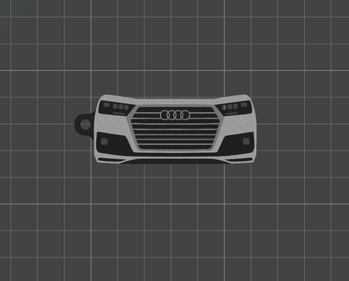 audi q7 by andy mozol art 2d car audiq7 key keychain 3d print model - Mito3D