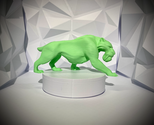 saber-tooth tiger diego by qjeezy art sculptures ice age movie kids toy 3d print model - Mito3D