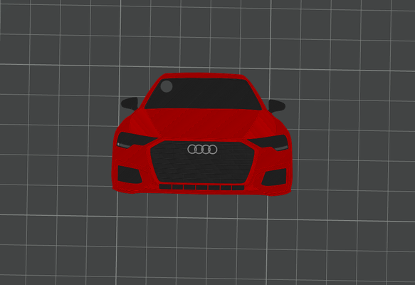 audi a6c8 by andy lunar arte 2d coche vehiculo llave llavero 3d print model - Mito3D