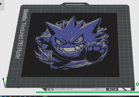 gengar forge chapeaux by zambie 3d art modèles violet 3d print model - Mito3D