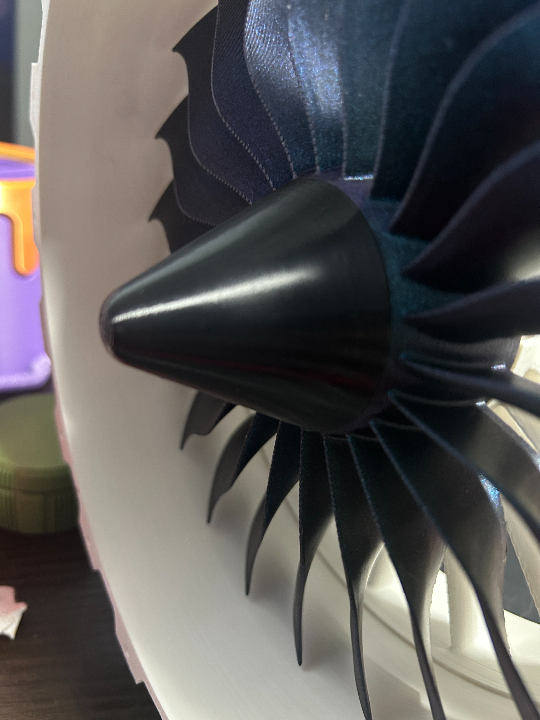 rounded nose cone 3d printable jet engine by catia5ftw remixed matts6345 education engineering model components kit nosecone inlet hollow compressor maker makerworld multicolor 3D print model - Mito3D