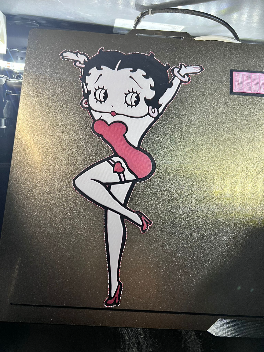 betty boop hueforge by fatalchaos25 art 2d woman decor 3D print model - Mito3D